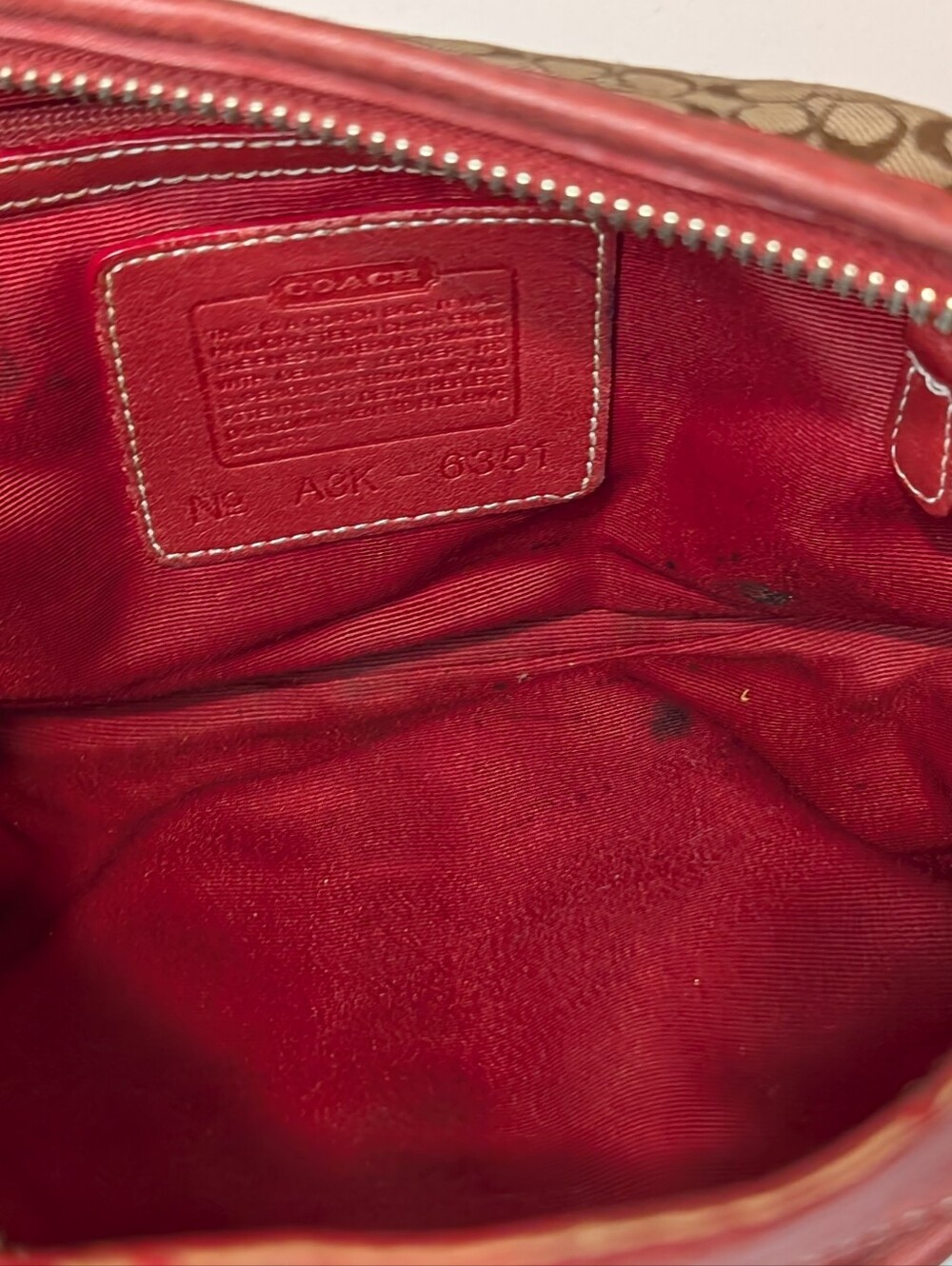 Coach Signature Mini Jacquard Leather Hobo Shoulder Bag - Picture 7 of 9